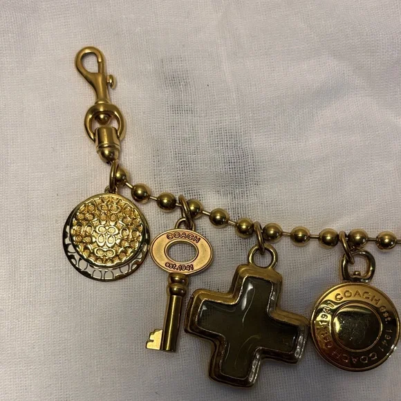 Rare NWOT Vintage Chunky Coach 7 Charm Bracelet - Picture 7 of 9